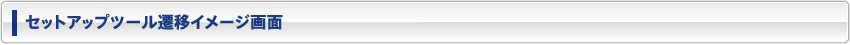 セットアップツール遷移イメージ画面